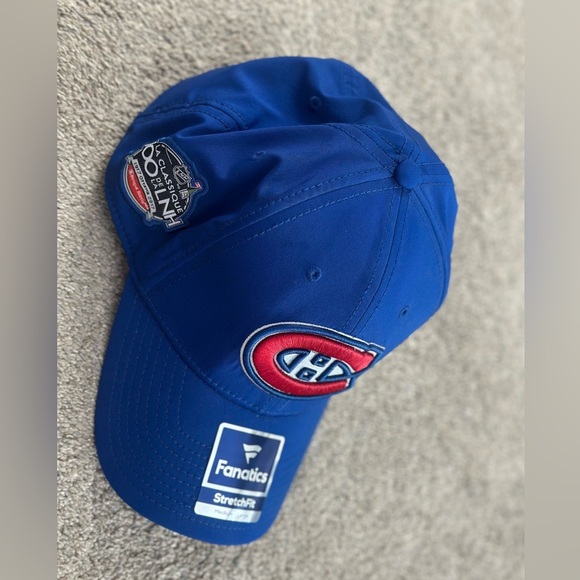 NHL Montreal Canadiens HABS 2017 100th anniversary flexfit hat med-large NWT - Picture 2 of 8
